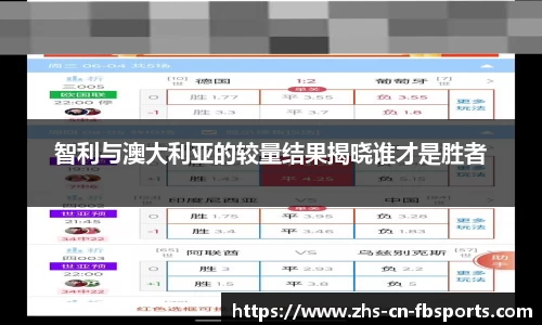 智利与澳大利亚的较量结果揭晓谁才是胜者